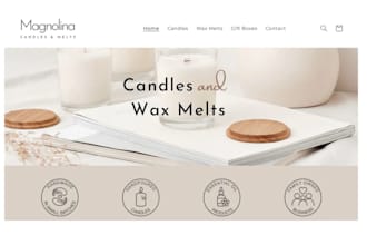 design private label candle wax shopify store wax website