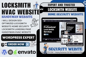 design locksmith website home security locksmith landing page handyman website
