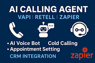 build an ai calling agent using vapi, bland, synthflow, zapier or retell ai