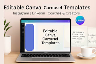 design instagram carousel and editable canva templates for instgram, linkedin