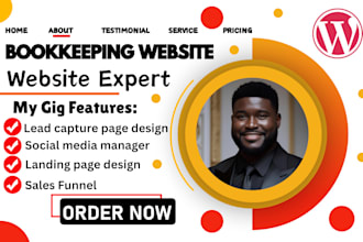 design bookkeeping tax accounting credit repair finance insurance loan website