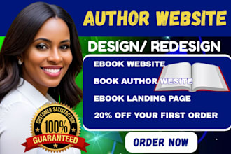 create an author website, book author website, ebook website, ebook landing page