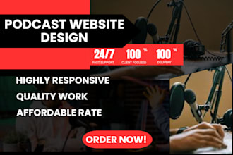 create wordpress business website, podcast website, blogs