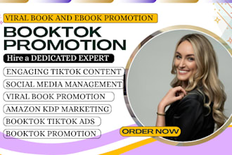 viral booktok promotion ebook marketing tiktok promotion kdp book