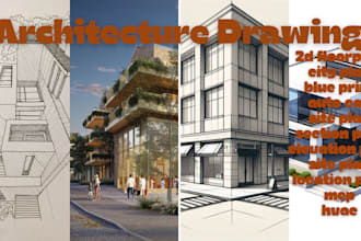 design your 2d floorplan, blue print, permit drawing with sketches