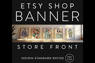 design etsy shop banner, design shopify banner, etsy logo design, web banner ads