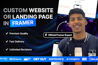 design a professional framer website or landing page