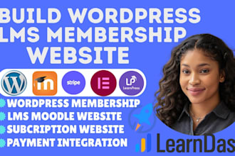 design moodle learndash subscription lifterlms wordpress lms membership website