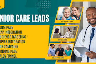 generate senior care leads health care medicare elderly senior care landing page