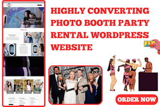 design 360 photo booth website party rental website with online booking feature