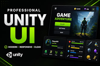 design a modern and professional UI for your unity game