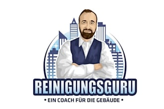 create a distinctive cartoon unique logo for the cleaning