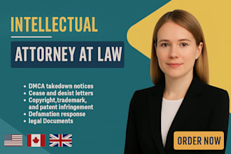 issue cease and desist letter for copyright or trademark and dmca takedown