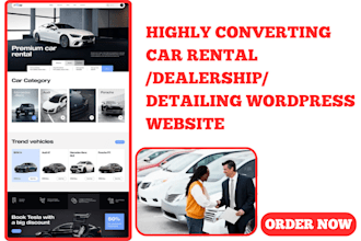 build a car rental website car dealership car booking wordpress website