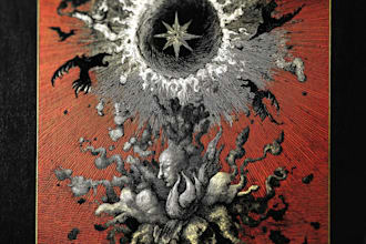 create dark art illustrations in pen and ink