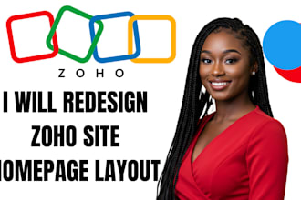 mockup and redesign your zoho sites homepage layout