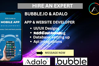 do app publish mobile app design on adalo bubble flutterflow glide