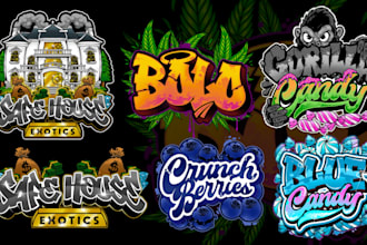 design cool graffiti logo, stickers and t shirt