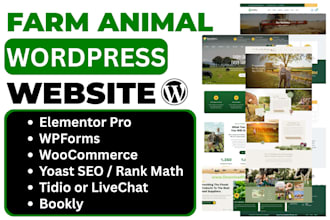 design farm animal website farm gardening website vet livestock care website