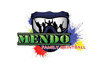 design amazing family paintball colorful logo