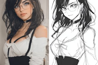 draw anime or manga style custom illustrations