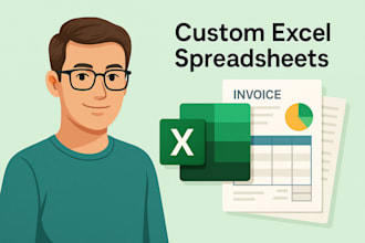 create custom excel spreadsheets, invoices, and dashboards
