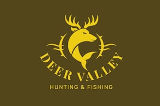 design top quality deer valley hunting club logo