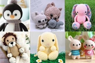 write step by step amigurumi crochet pattern with demo video and image for etsy