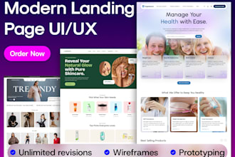 create a professional landing page UI UX design in figma
