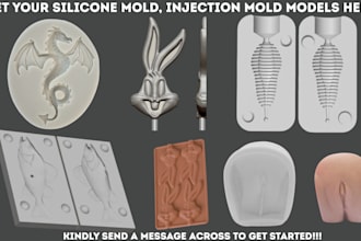 create custom silicone mold plastic mold for candy jelwery soap with stl file