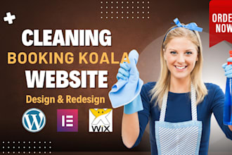 cleaning service website house cleaning office cleaning booking koala website