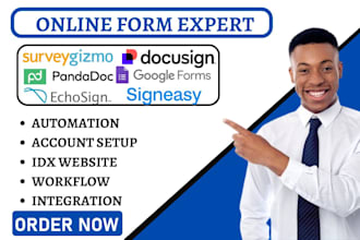 do echosign signeasy surveygizmo ninja form pandadoc docusign google form