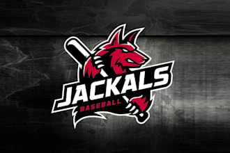 design fantastic powerful baseball team logo