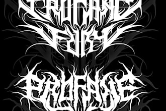 draw metal band logo