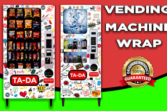 unique vending machine design, atm machine wrap, vending machine wrap, 3d mockup