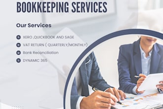 do uk bookeeping, vat return in xero, sage and quickbooks