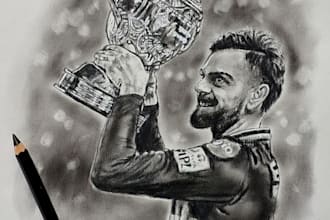 make handmade pencil drawing from your picture