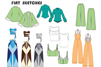 do fashion flat sketches