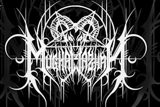 draw a metal band logo super artistic