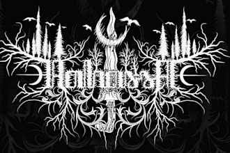 hand draw metal band logo for you