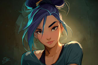 draw anime portrait or orginal character avatar for you pfp