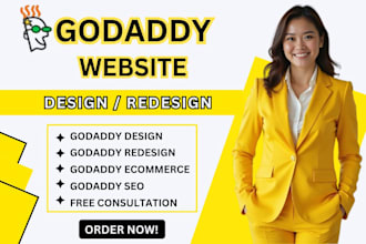 design or redesign a premium godaddy website that covert visitors into client