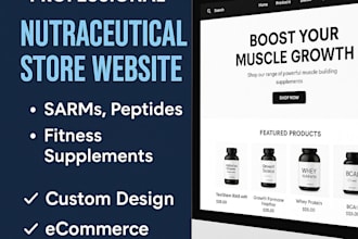 build nutraceutical website sarms peptide muscle growth fitness supplement store