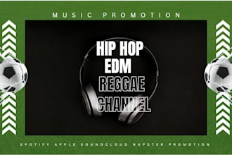 do viral hip hop edm reggae music promotion to 900 active music playlist curator