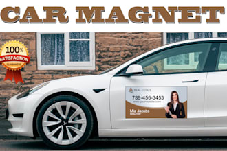design car magnet, van magnet in few hours