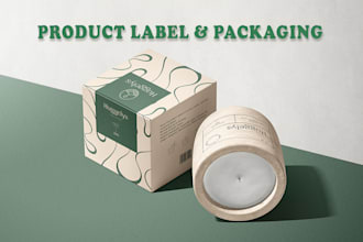 create custom label, packaging design, pouch or bottle label