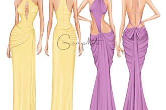 create rtw fashion illustration