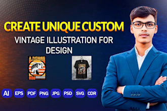 do custom typography t shirt design with vector source file