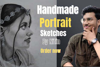 draw a realistic handmade pencil sketch from your photo