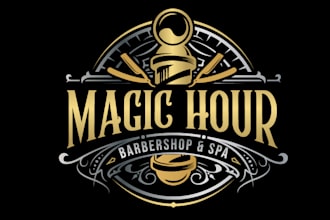 design professional barbershop logo for your brand